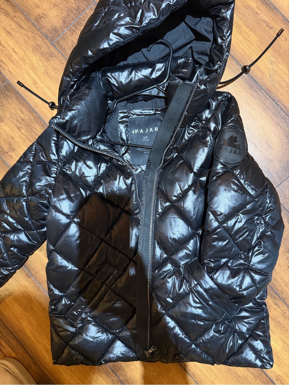 Pajar Women's Black Quilted Hooded Jacket